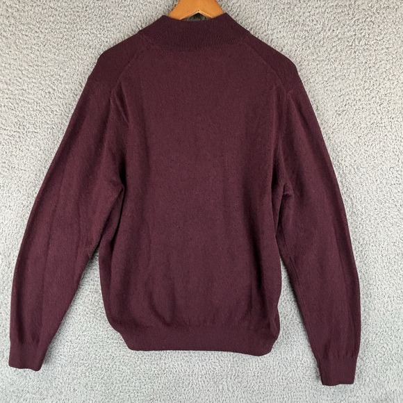 Faherty Sweater Mens 2XL Burgundy 1/4 Zip Preppy Soft Cotton - Picture 6 of 8